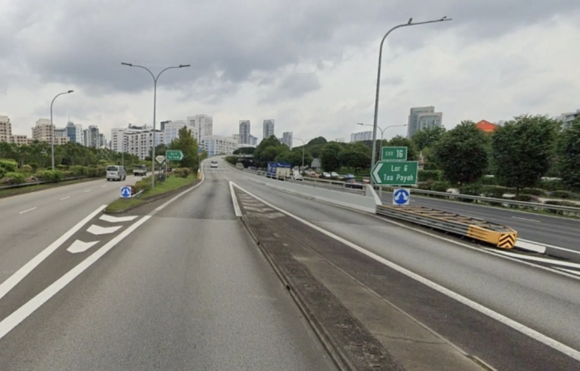 The accident took place near the Toa Payoh exit of the Pan Island Expressway, at around 10.30am. 
