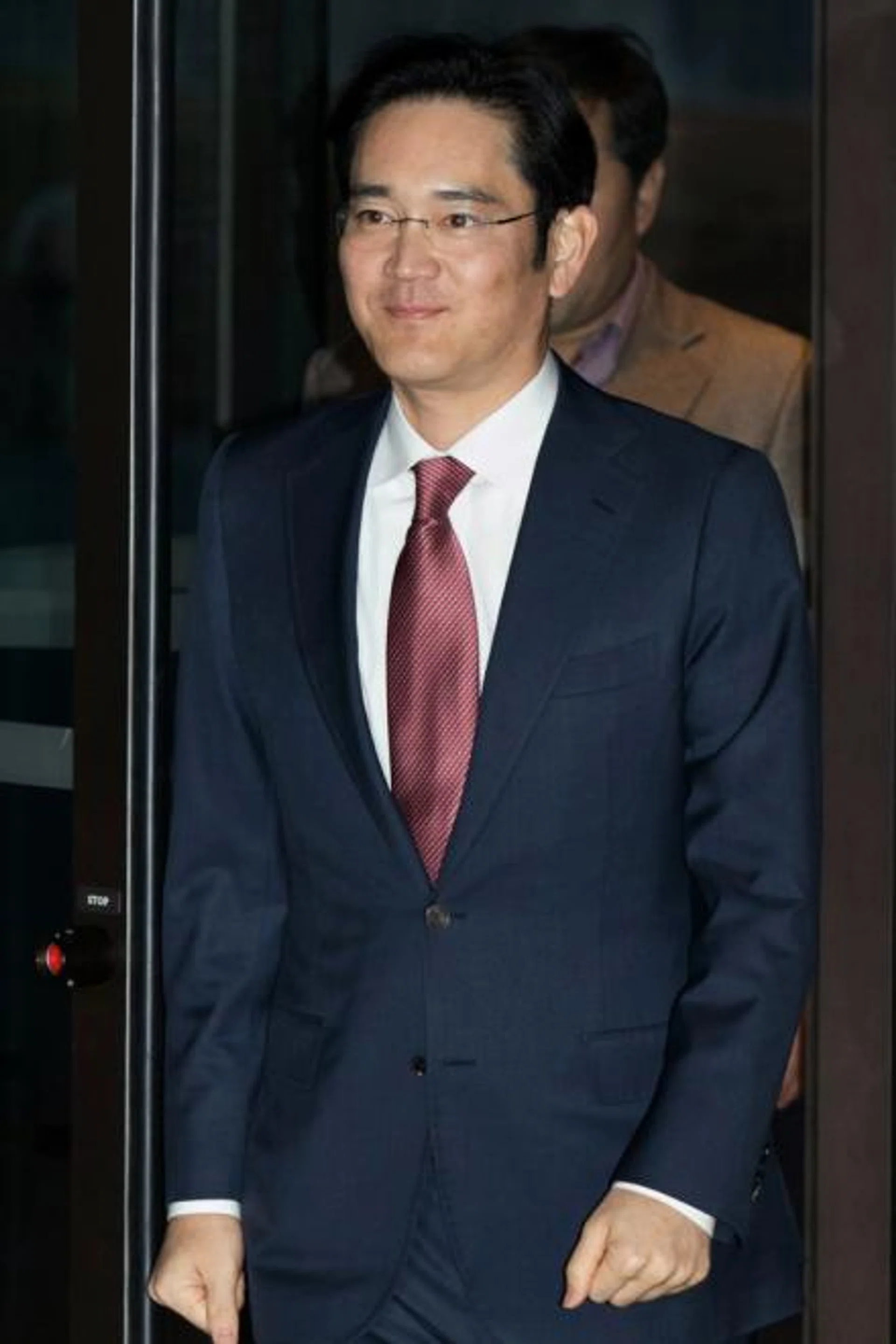 Billionaire Lee Jae Yong, vice chairman of Samsung Electronics Co., arrives for a company event at the Shilla Hotel in Seoul, South Korea, on Monday, Jan. 19, 2015.