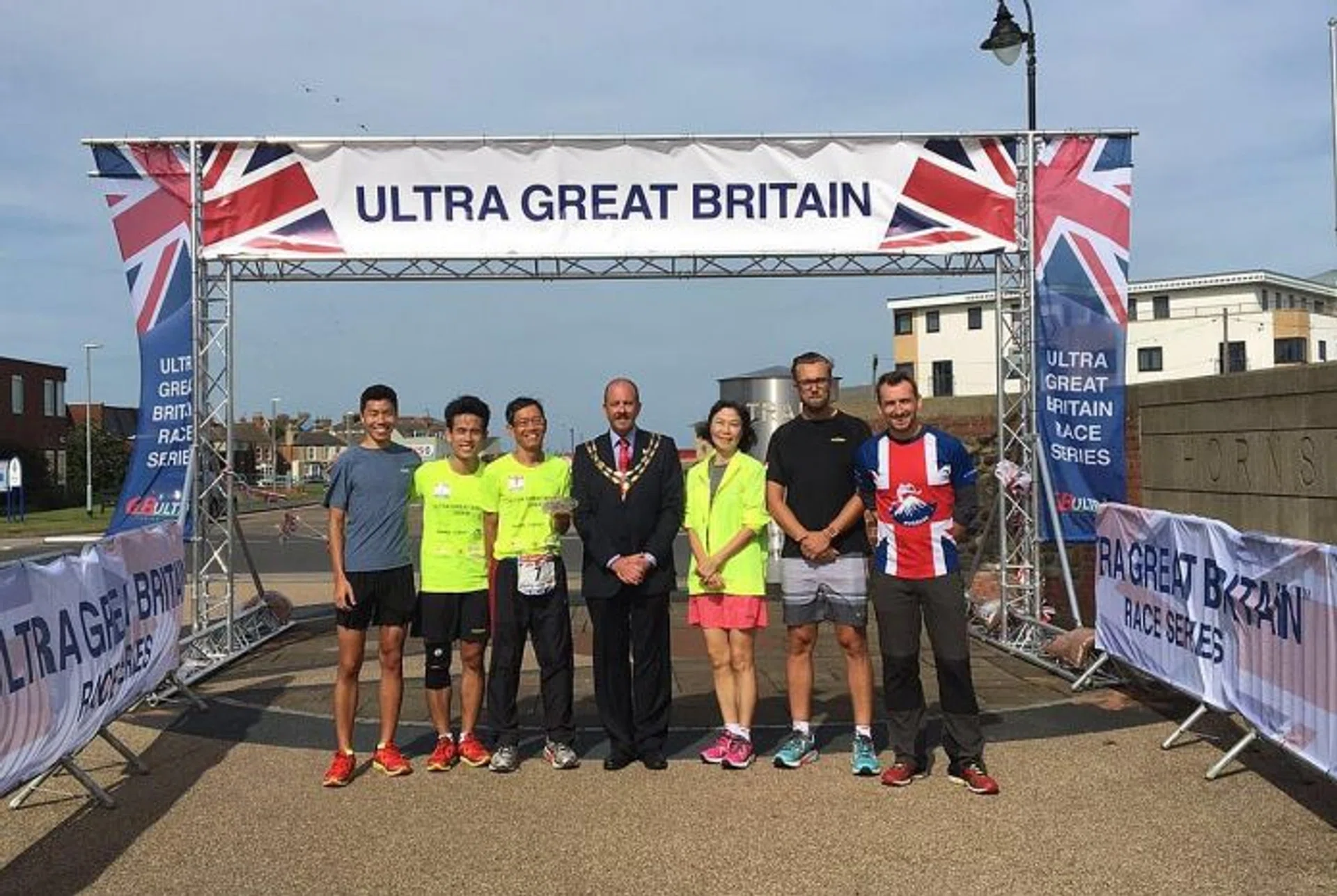 ENDURANCE: (Far right) Mr Lim finished fifth in the race.