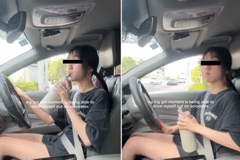 'Big girl moment' or big mistake? TikToker slammed for 'dangerous driving' in viral video