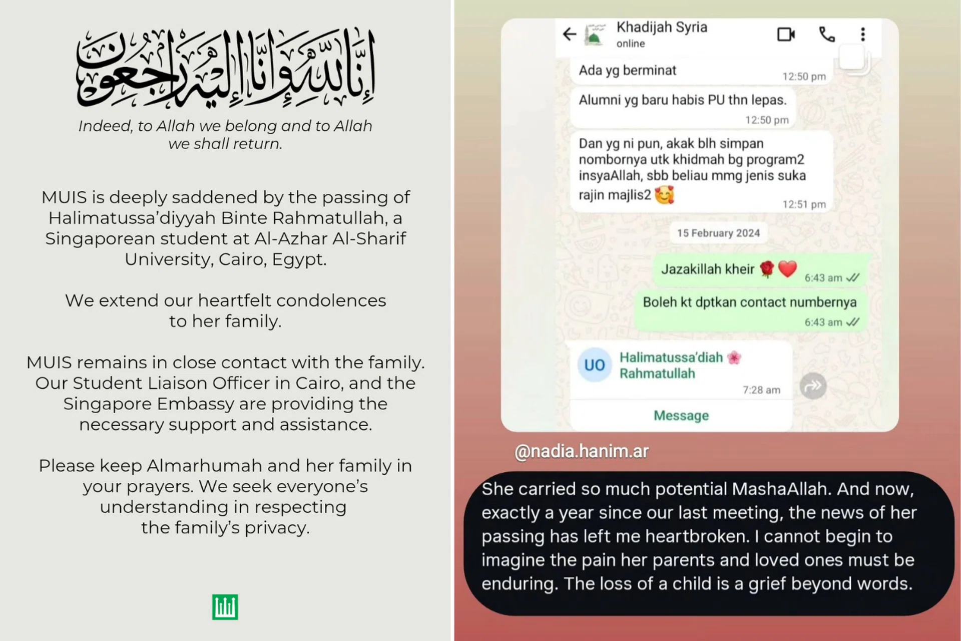 Organisations came forward to express their condolences. 