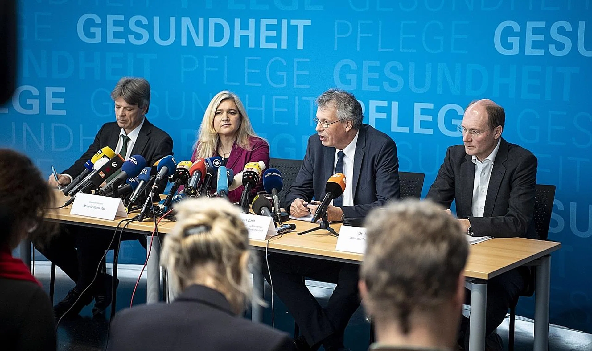 Bavarian State Office for Health and Food Safety head Andreas Zapf speaking at a news conference in Germany.