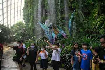 School Pocket Money Fund students enjoy Avatar exhibit during Gardens by the Bay outing