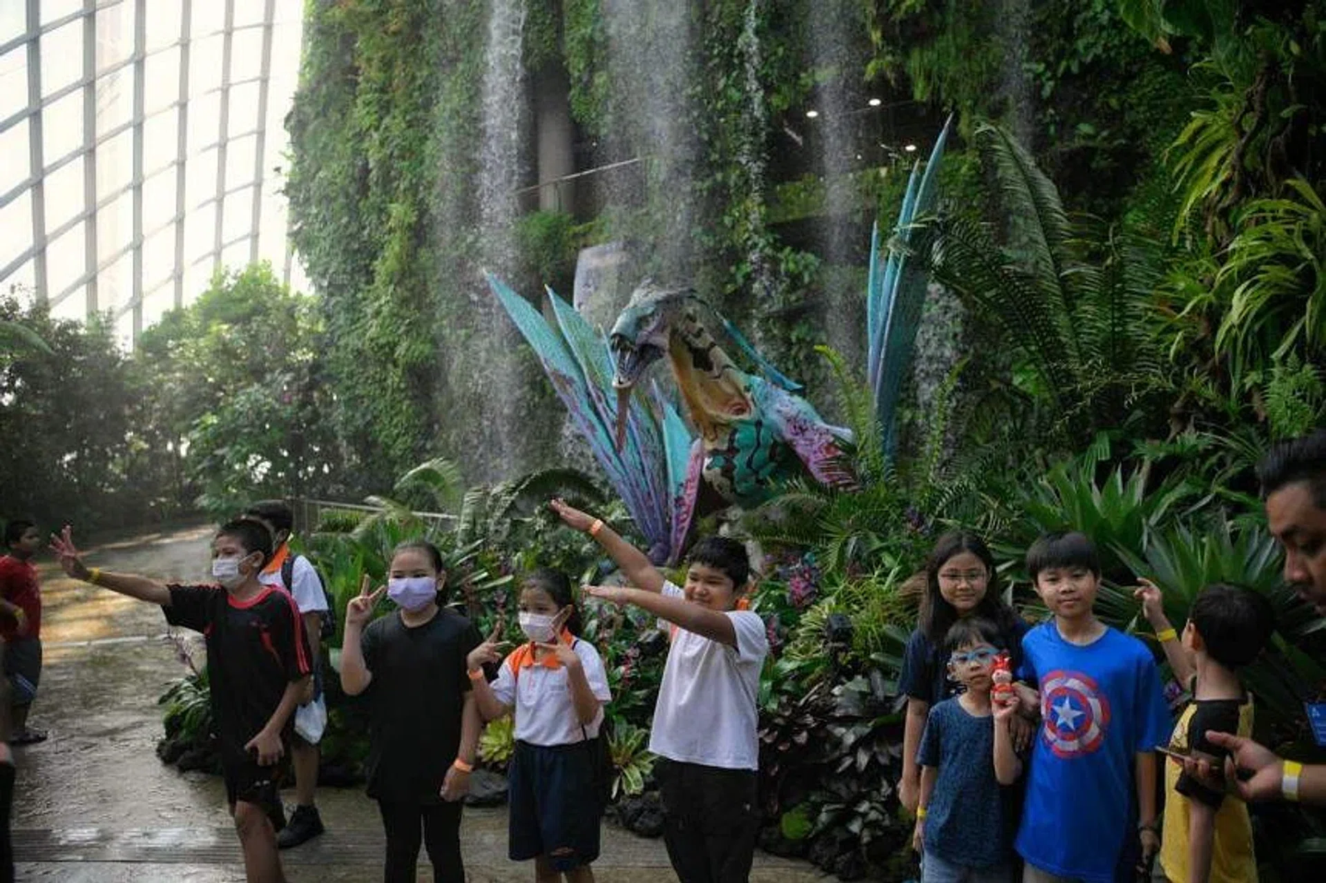 The beneficiaries, aged 8 to 15, went on a 90-minute tour of Avatar: The Experience at Gardens by the Bay. ST PHOTO: MARK CHEONG
