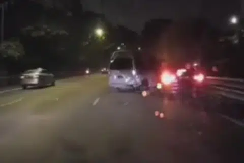 BMW driver crashes into van on AYE, arrested for drink driving