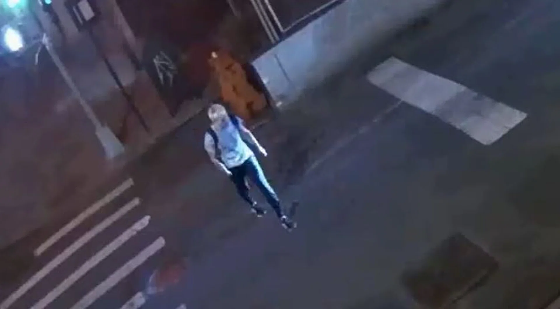 A screenshot from surveillance footage released by the police.
