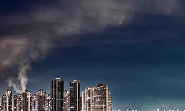 Comet makes rare appearance in cloudy Singapore skies