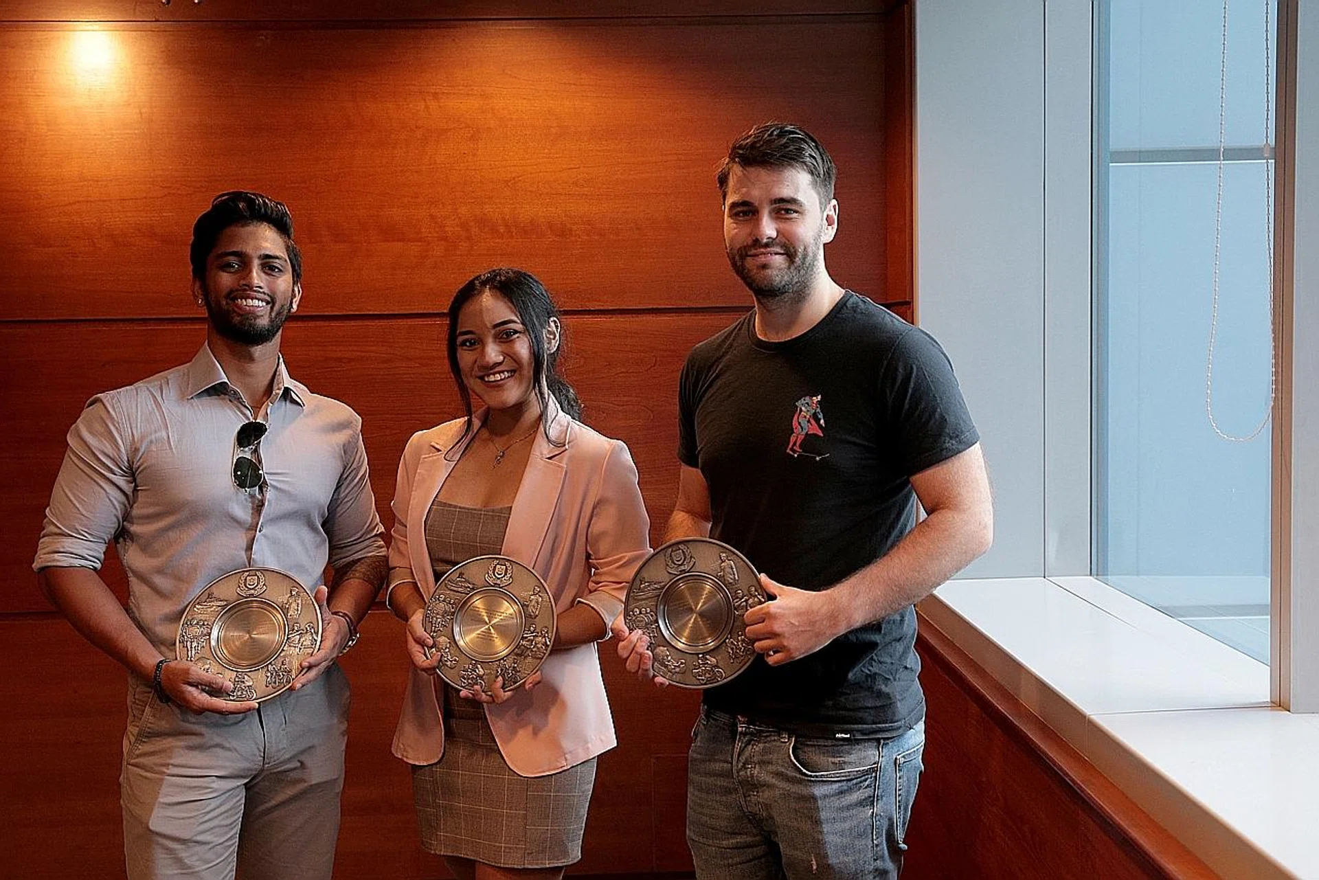 (From left) Mr Kunwar Sidhant Singh, Ms Rifaransi Hodjatzadeh and Mr Grant Smith McLeod. 