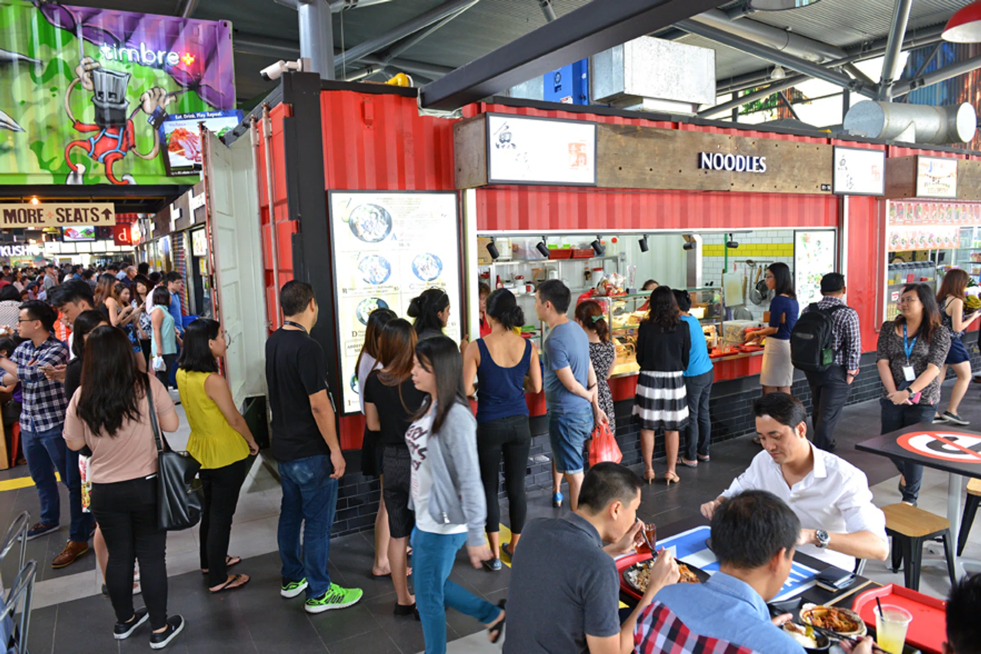  The Fishball Story located at hipster hawker centre Timbre+ is one of the seventeen hawker stalls awarded with the Bib Gourmand award for the inaugural Singapore Michelin Guide.