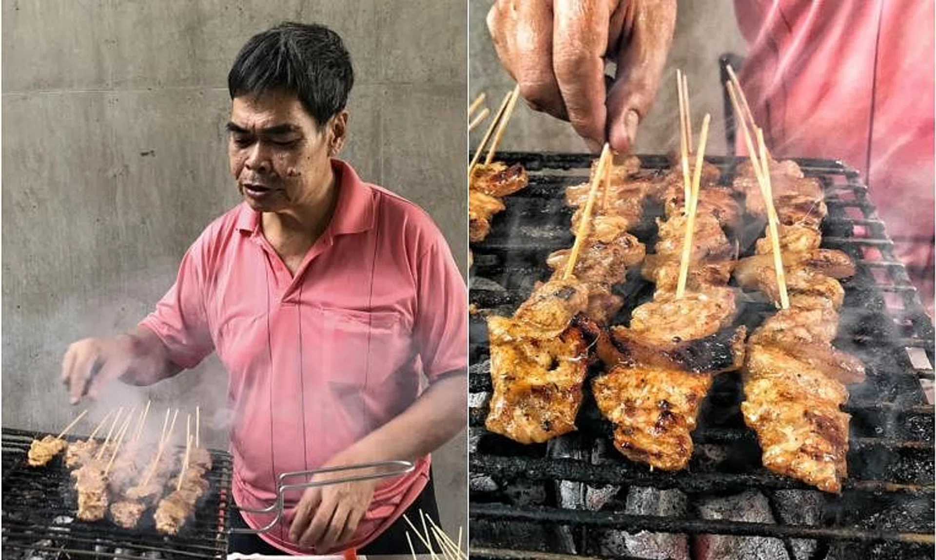 Mr Ang Boon Ee, known to fans as Ah Pui and famous for his pork satay, in a photo taken in 2019.