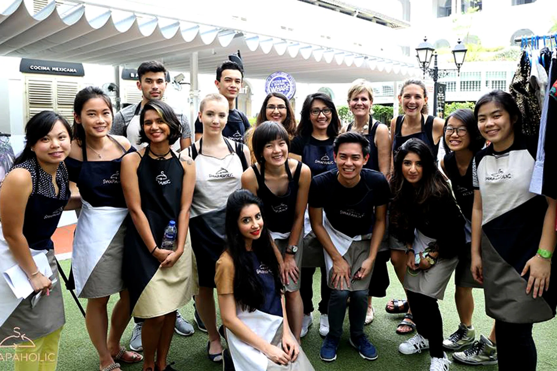 Mr Raye Padit (fourth from right, front row) and the Swapaholic crew.