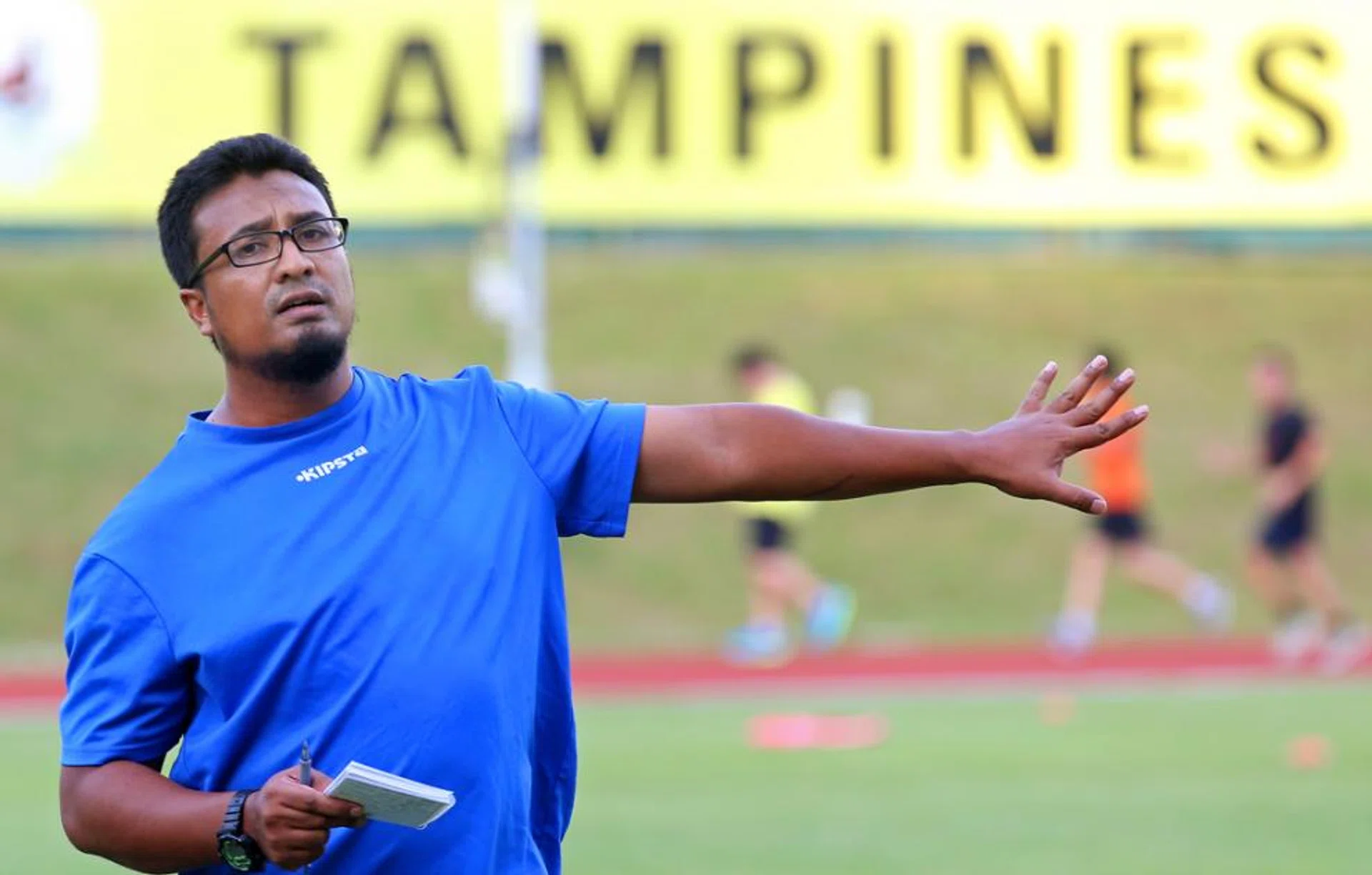 Tampines Rovers' coach Akbar Nawas at a training session in August 2016. he and Tampines Rovers have parted ways just one month before the new S.League season