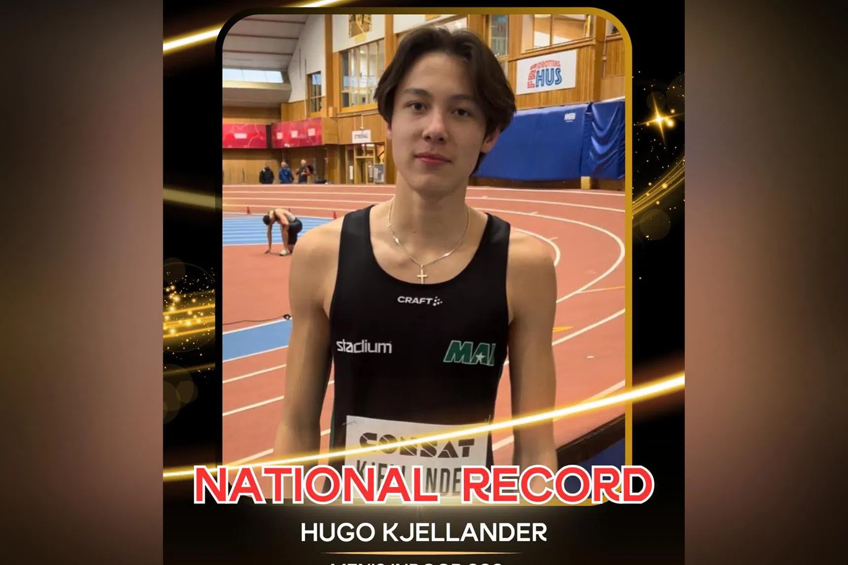 S'porean-Swedish sprinter Hugo Kjellander breaks national 200m indoor record