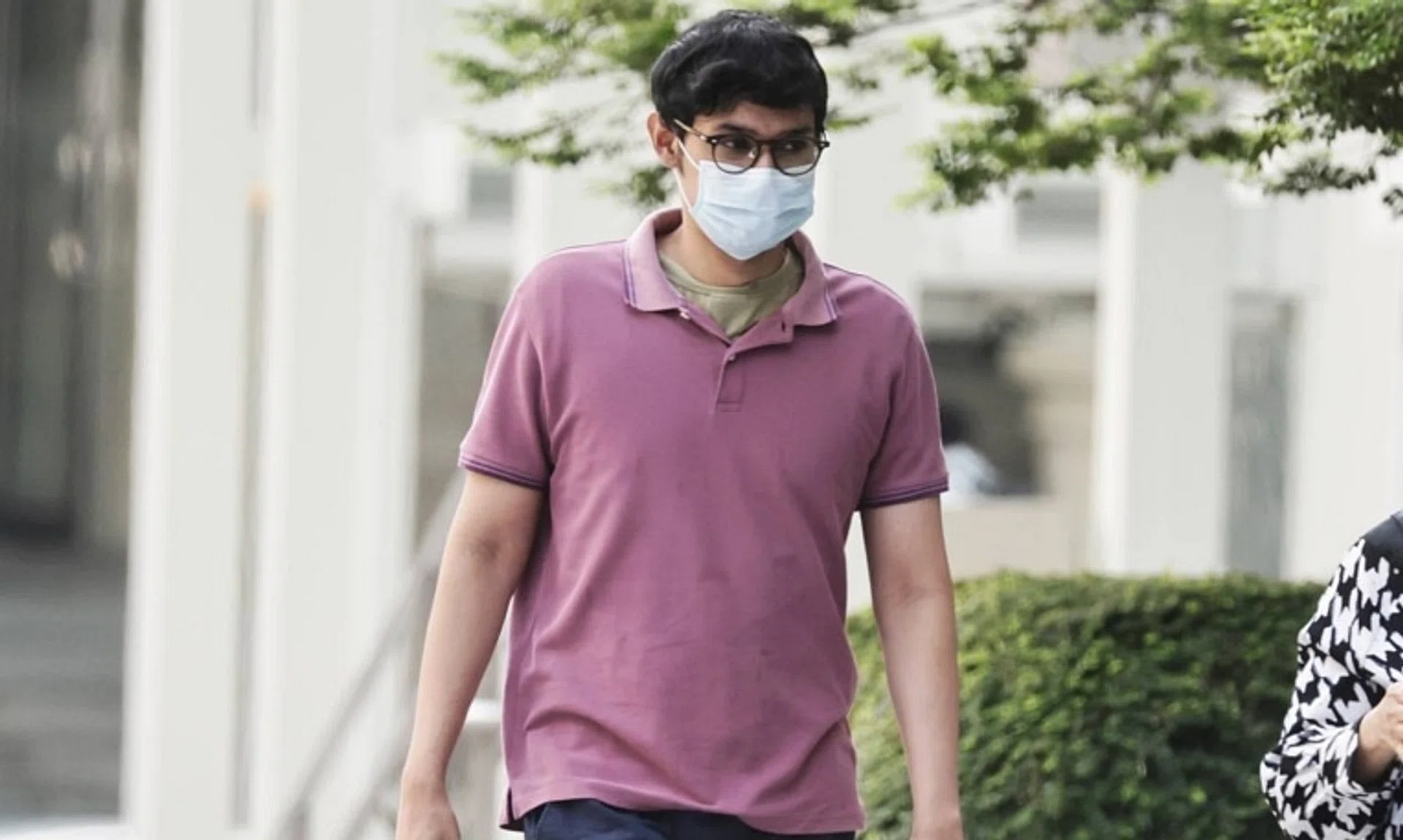 Muhammad Fariz Shaik Sha Marican arriving at the State Courts on Nov 12.