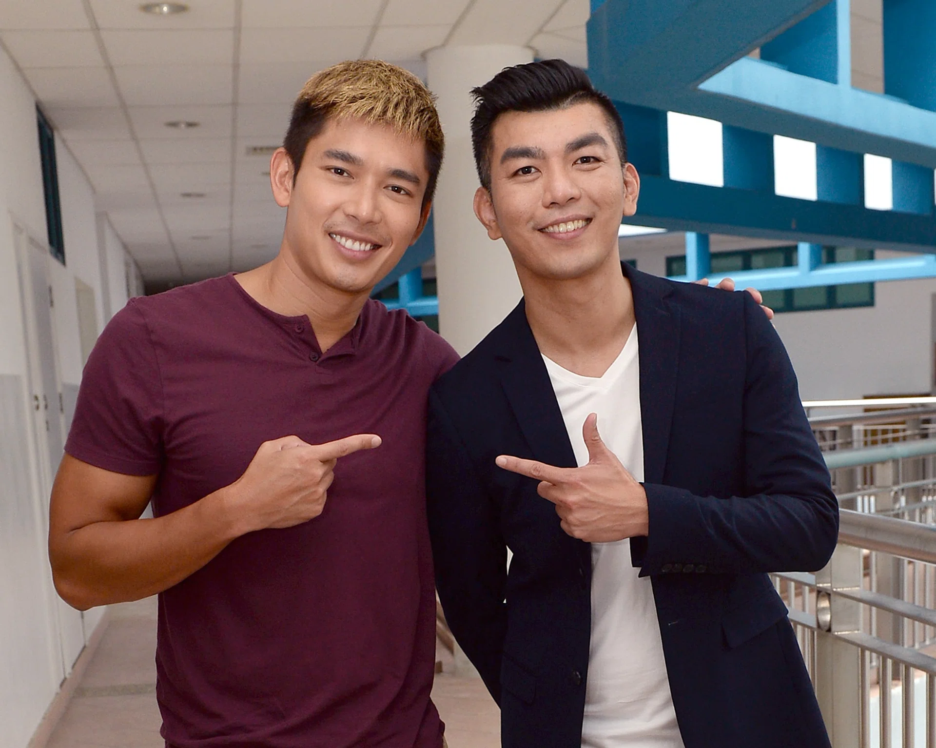 DASHING: Royston Tan (right) directed Eat Already?, which stars Elvin Ng.