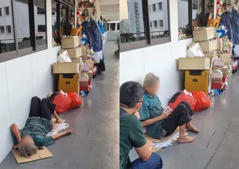 She hoards her Woodlands flat with so much junk, she's had to sleep outside for over a decade