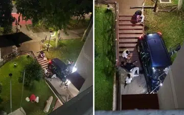 GetGo car crashed into Jurong East block, 2 injured