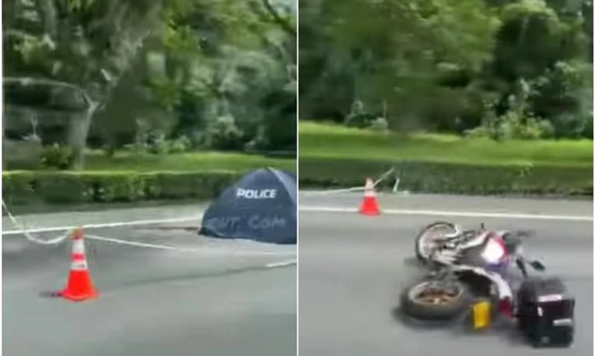 The motorcyclist, 26, was pronounced dead at the scene by an SCDF paramedic. 