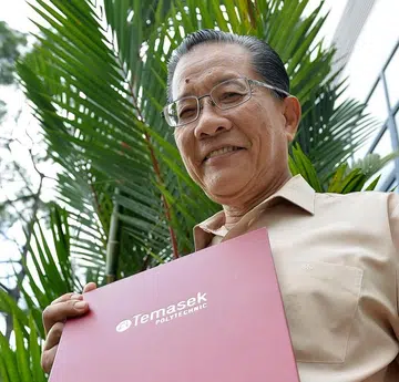 At 70, he has 5 diplomas, 3 bachelor's, 1 master's
