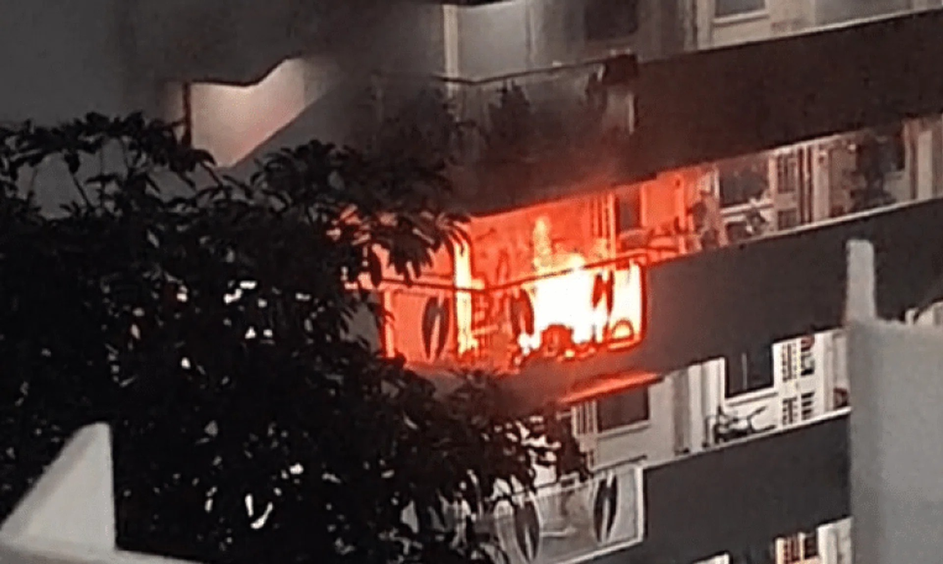 The fire at 38 Bedok South Road involved a power-assisted bicycle in a fifth-floor corridor. 