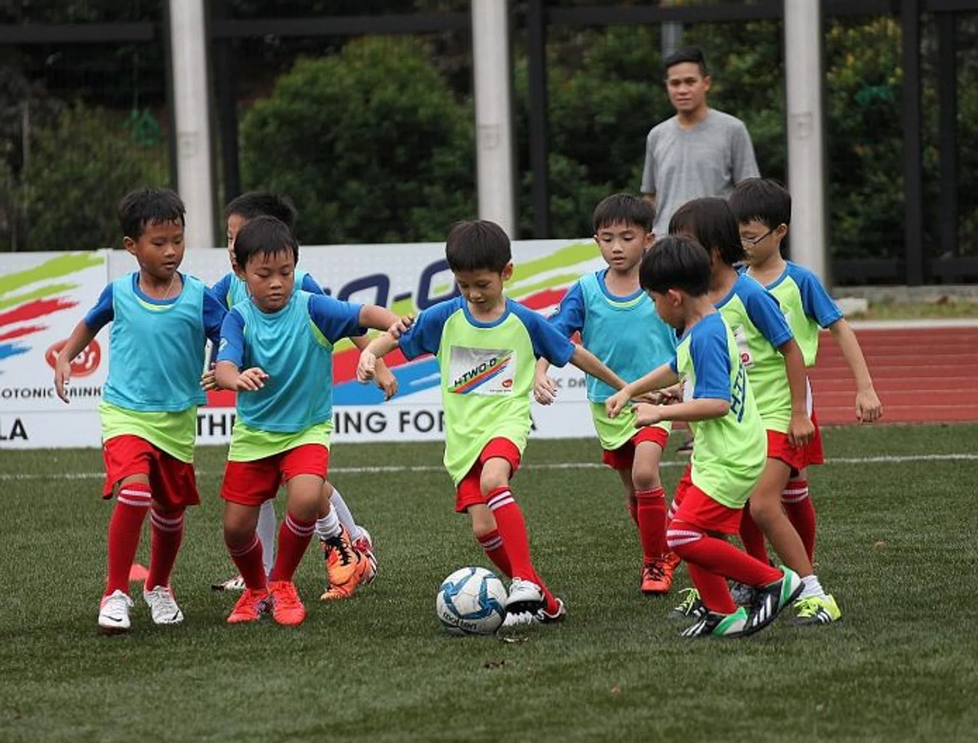 KIDDY KICKABOUT: A total of 60 teams played five seven-a-side games of 10 minutes each.
