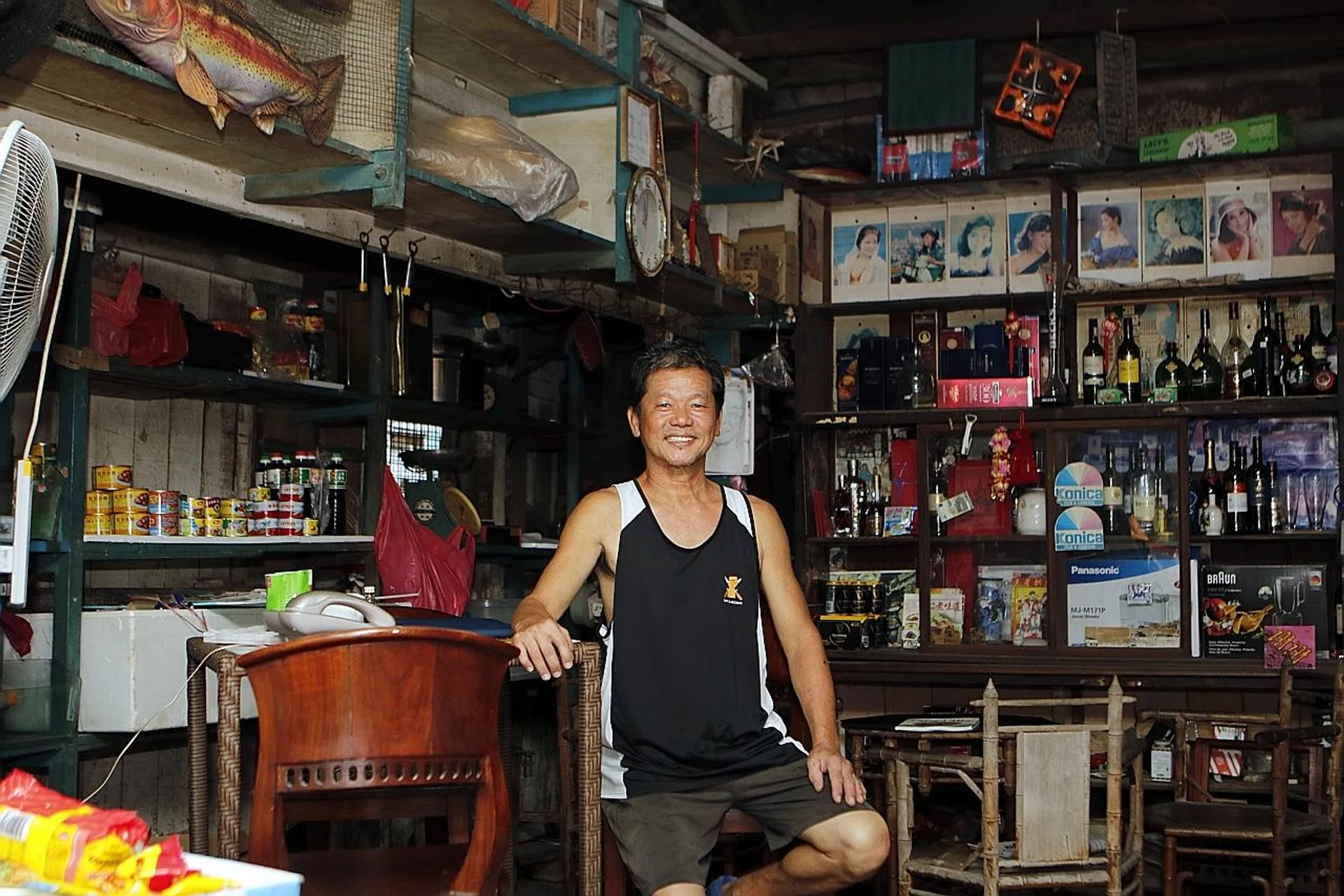 Mr Lee Ah Yong moved to Pulau Ubin three years ago to help mind Chew Teck Seng's Provision Shop. 