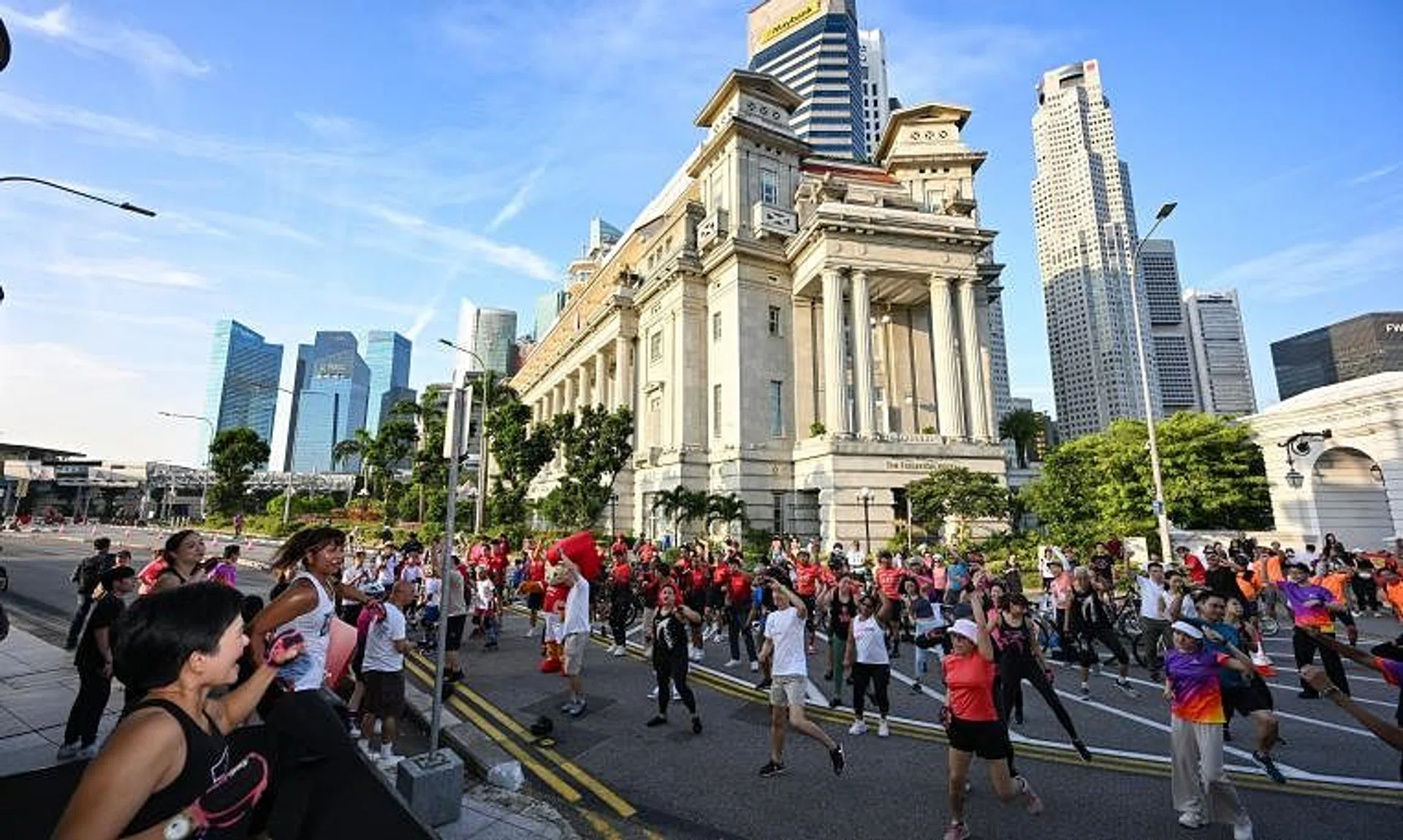 The streets were filled with cyclists, joggers, skaters and rollerbladers, as well as families that had come to enjoy the car-free experience.