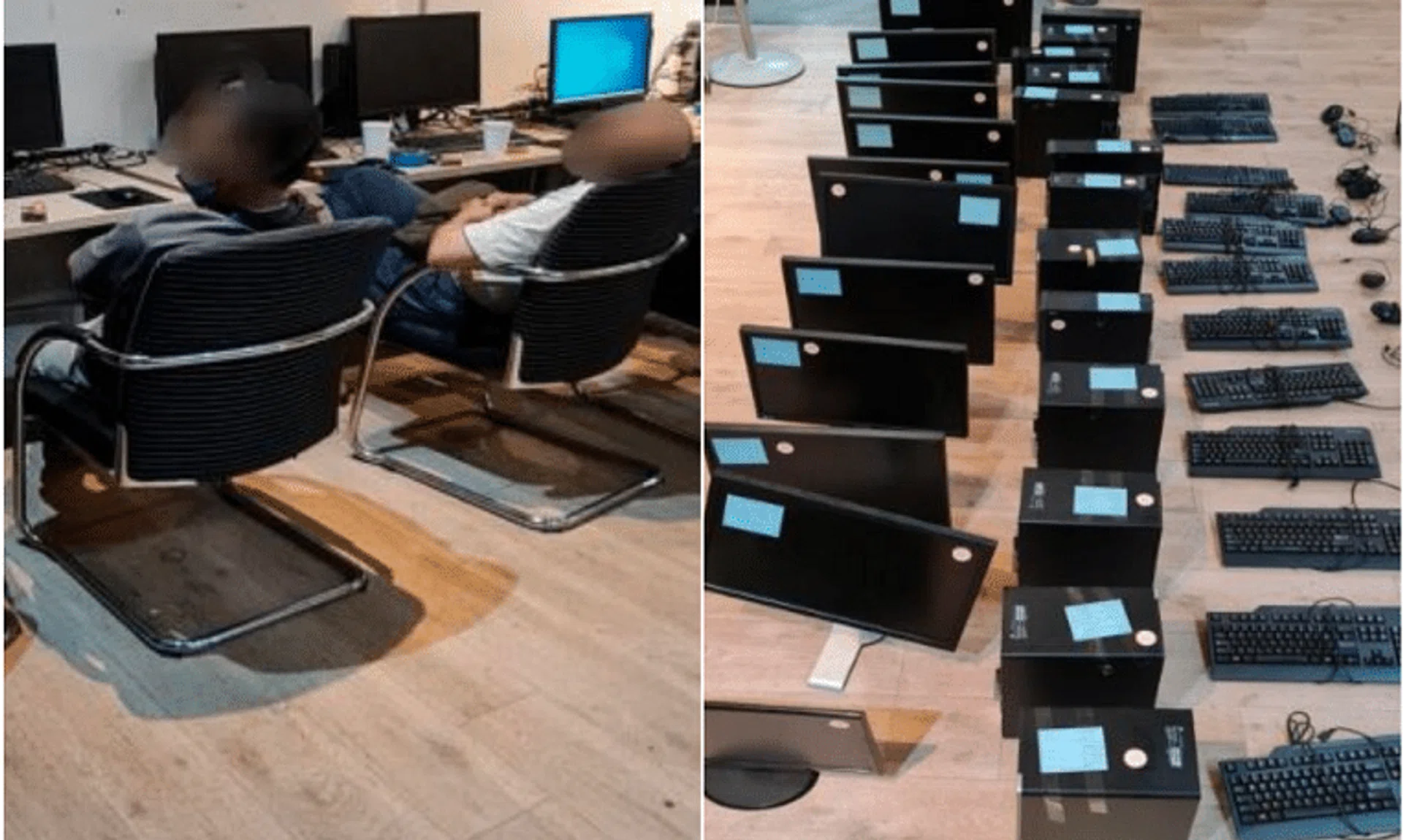 Eighteen suspects are being investigated for illegal gambling and more than $3,400 in cash, computer terminals and gambling-related paraphernalia were seized.