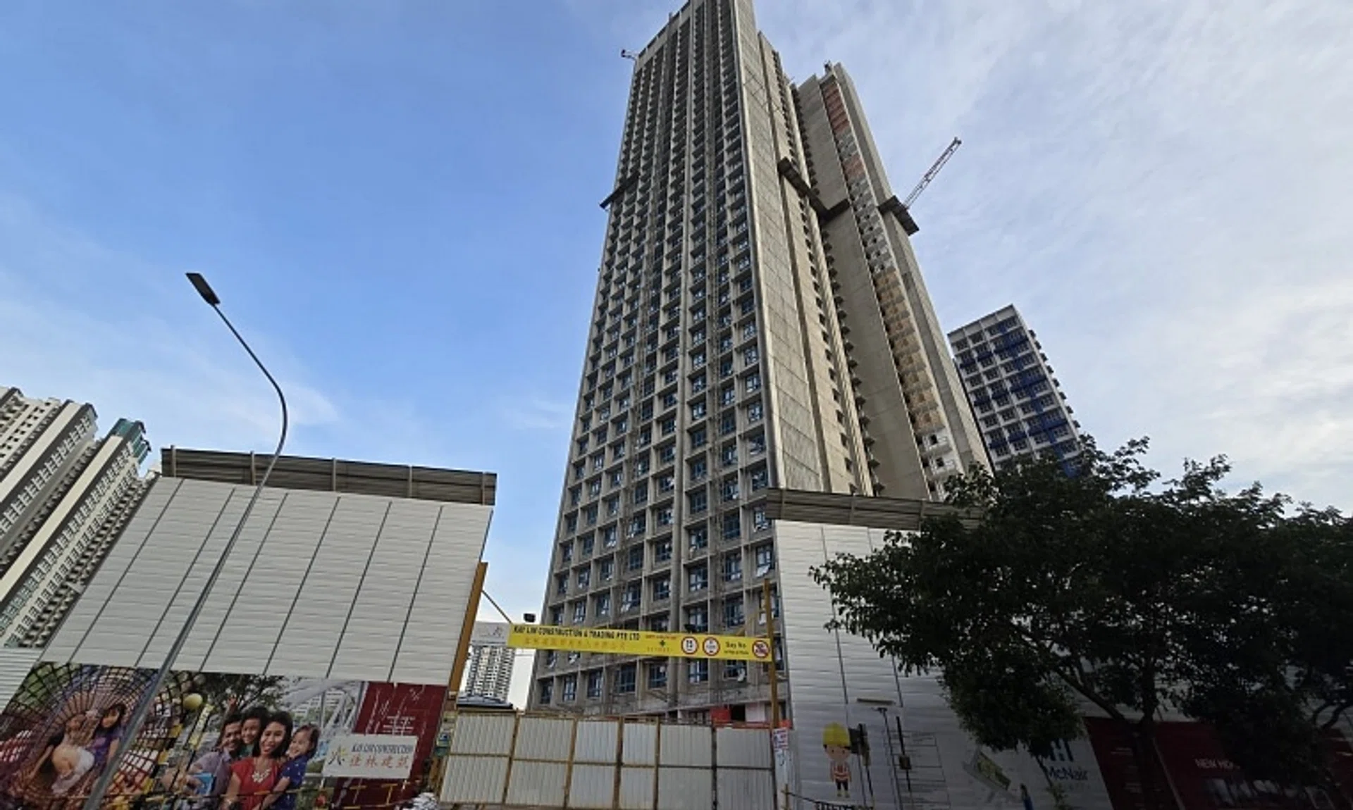 The worksite is understood to be for the McNair Heights HDB Build-To-Order project.