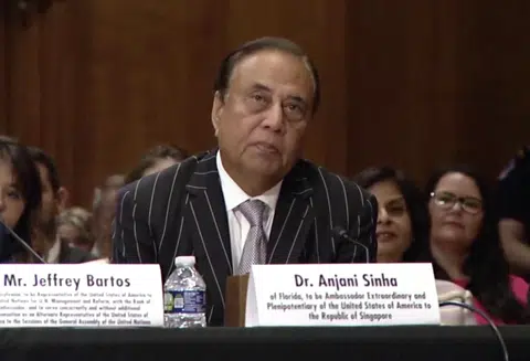 Dr Anjani Sinha confirmed as Trump's ambassador to Singapore