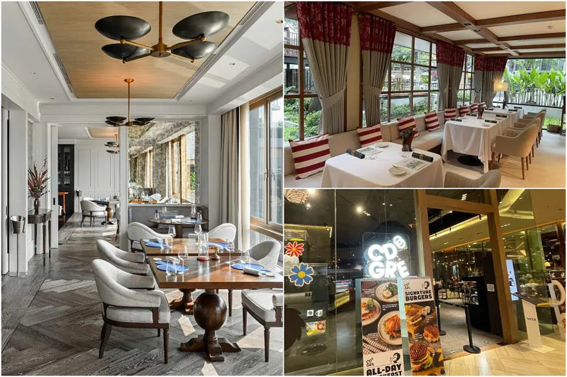 (Clockwise from left) Cote by Mauro Colagreco, Maison Dunand and CDGRE. 
