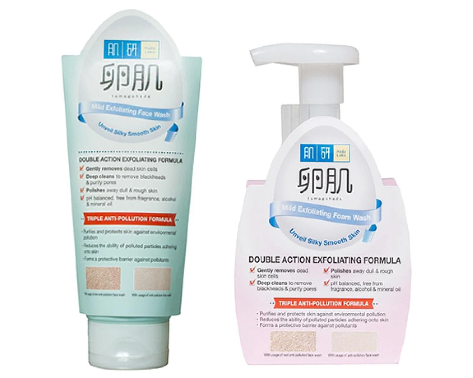 AHA/BHA face and foam washes
