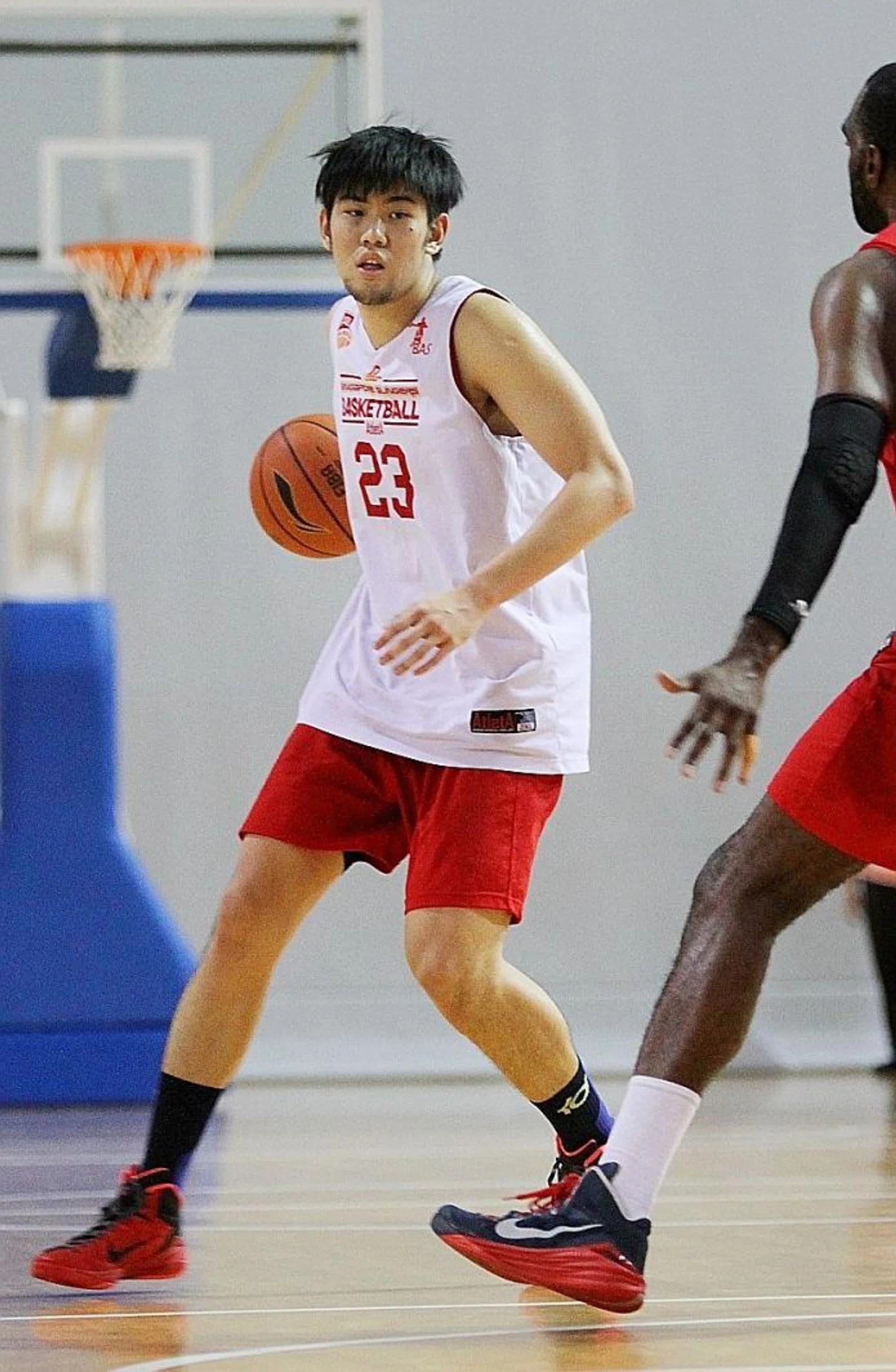 DOUBTFUL: With Delvin Goh (above) committed to Brunei's Beruang Blazers in the Yuwang East Malaysia Basketball League, he is expected to miss the Merlion Cup.  