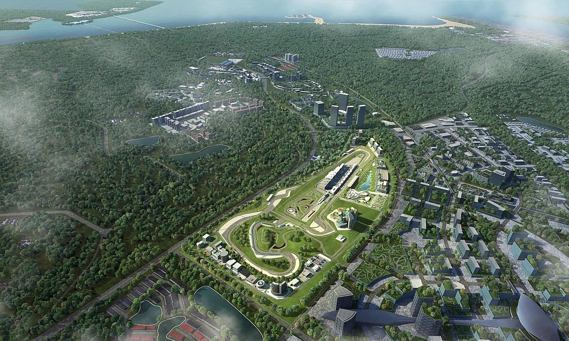 An artist's impression of the Fastrackcity master plan in Johor Baru. 