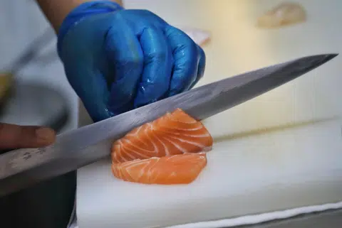 Salmon sashimi will remain on the menu at Ten Ten Otoko.