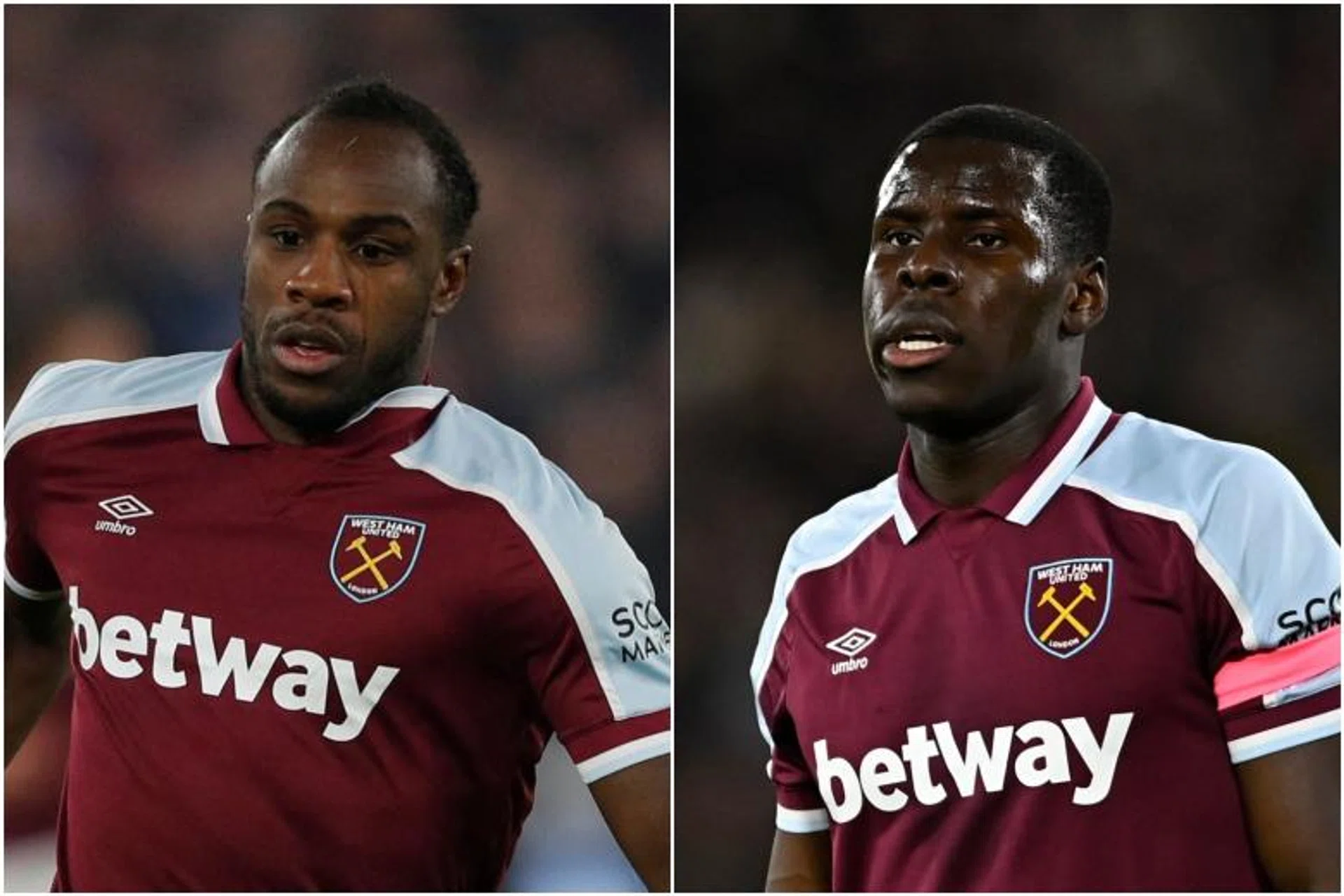 Jamaican striker Michail Antonio (left) however said he did not condone teammate Kurt Zouma's actions. 
