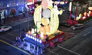 Mooncake lanterns set Chinatown aglow ahead of Mid-Autumn Festival