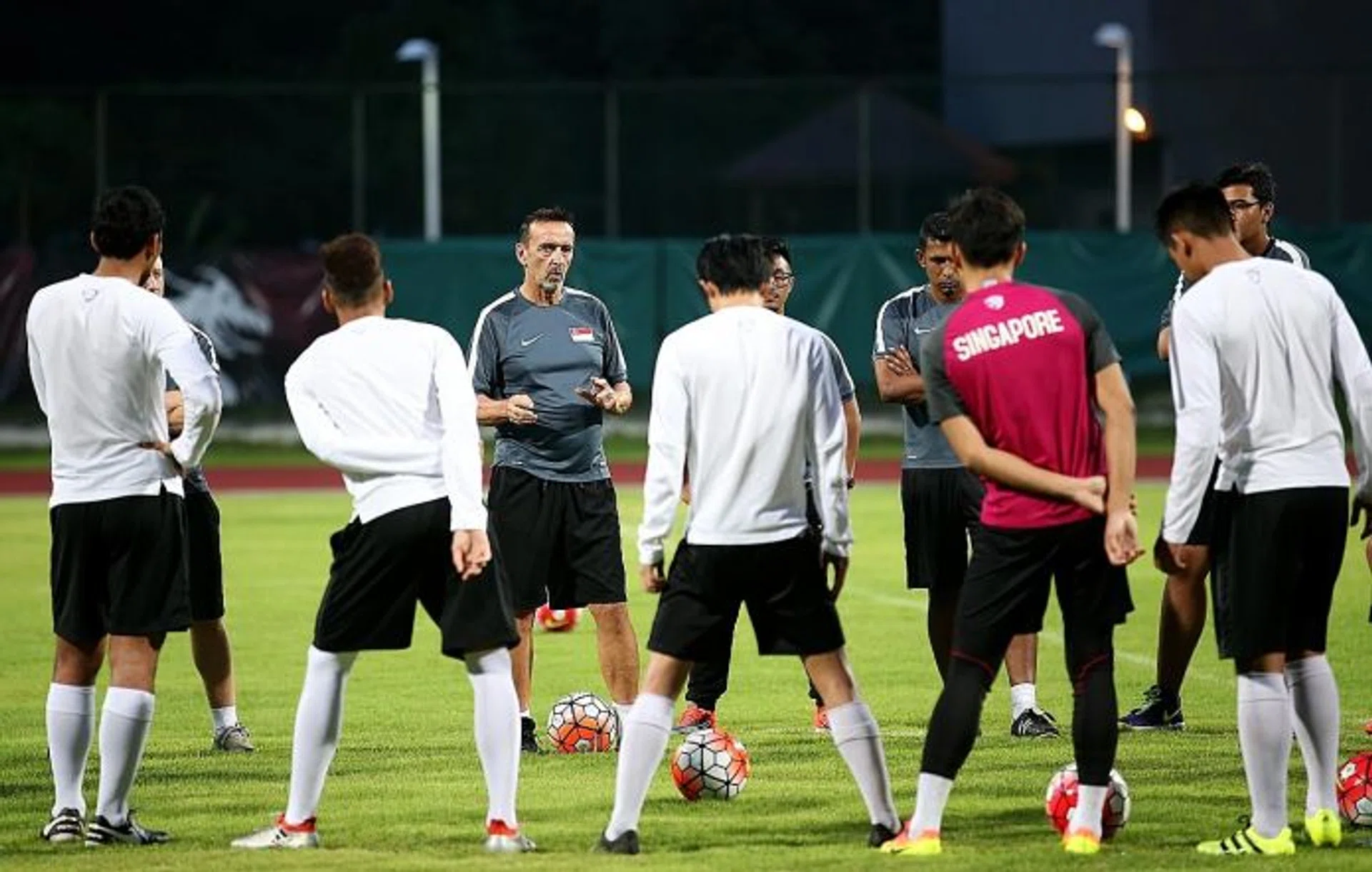 SPARK: Singapore Under-21 coach Richard Tardy (above) is counting on players like Adam Swandi to help win matches with moments of magic.