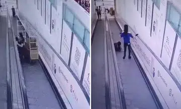Runaway cart at Sheng Siong hits two shoppers on travelator
