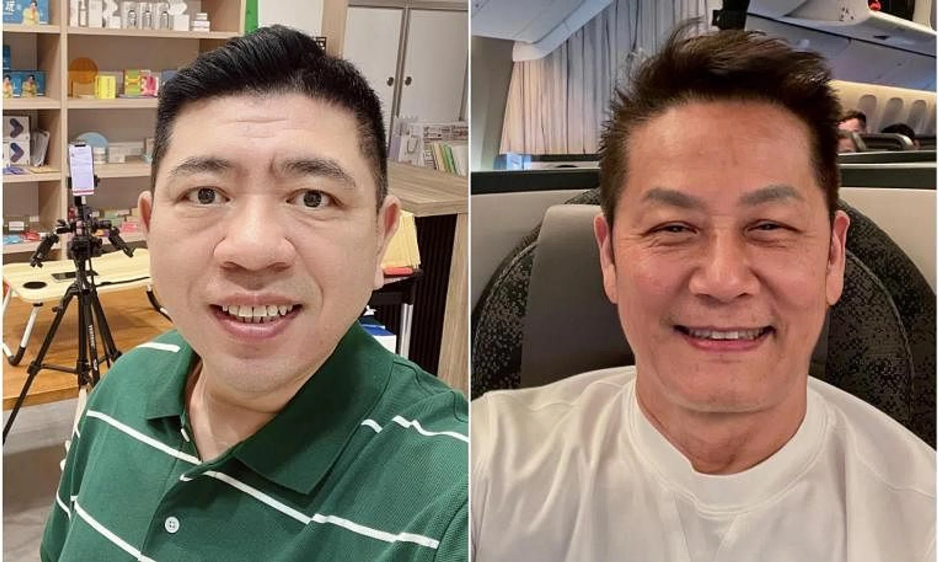Taiwanese comedian Nono (left) and TV host Hsu Nai-lin.