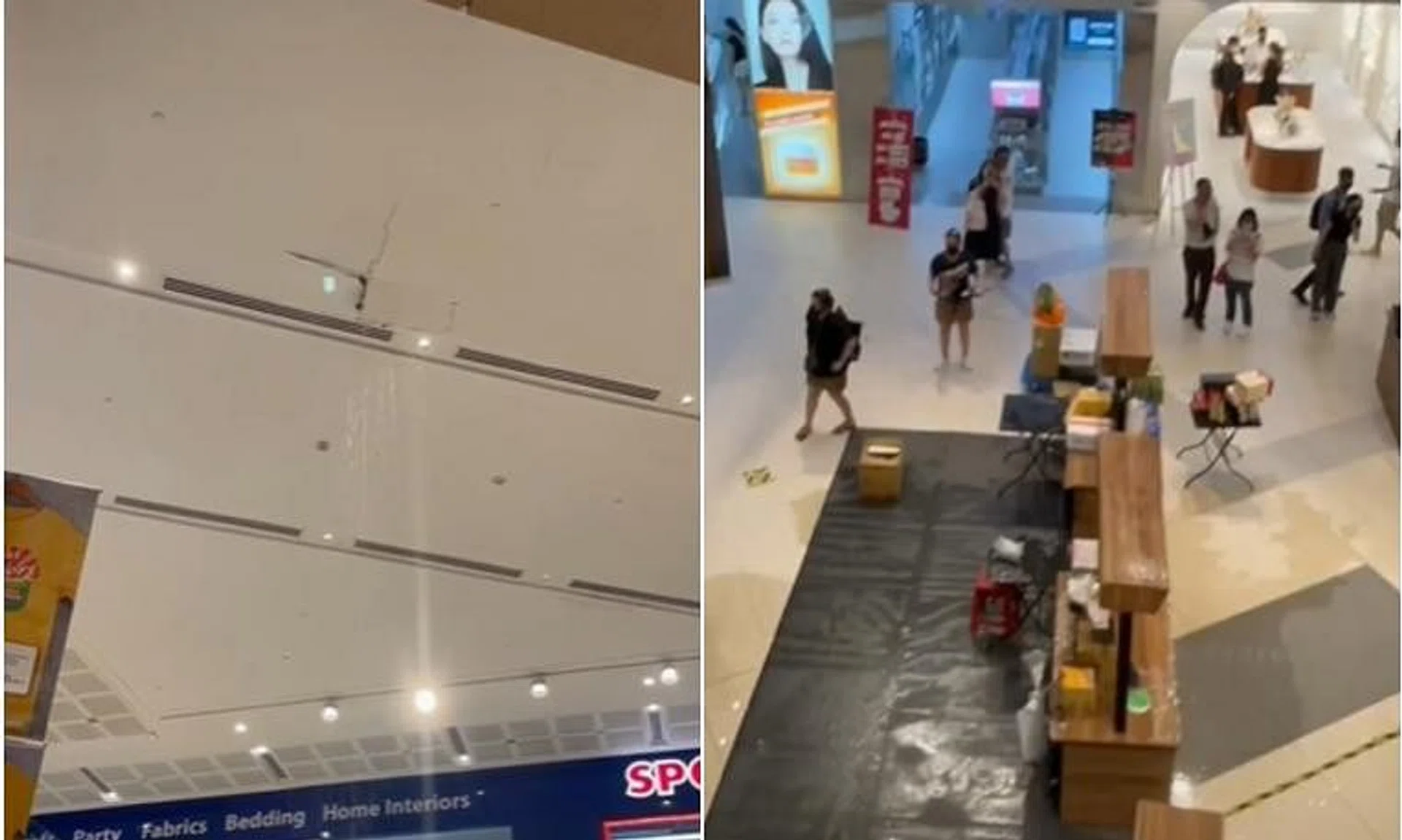 The leak happened on Aug 8 at about 8.15pm in the mall in Jurong East. 