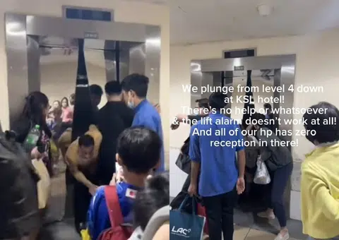 People pry open doors to escape after JB hotel lift plunges from fourth floor