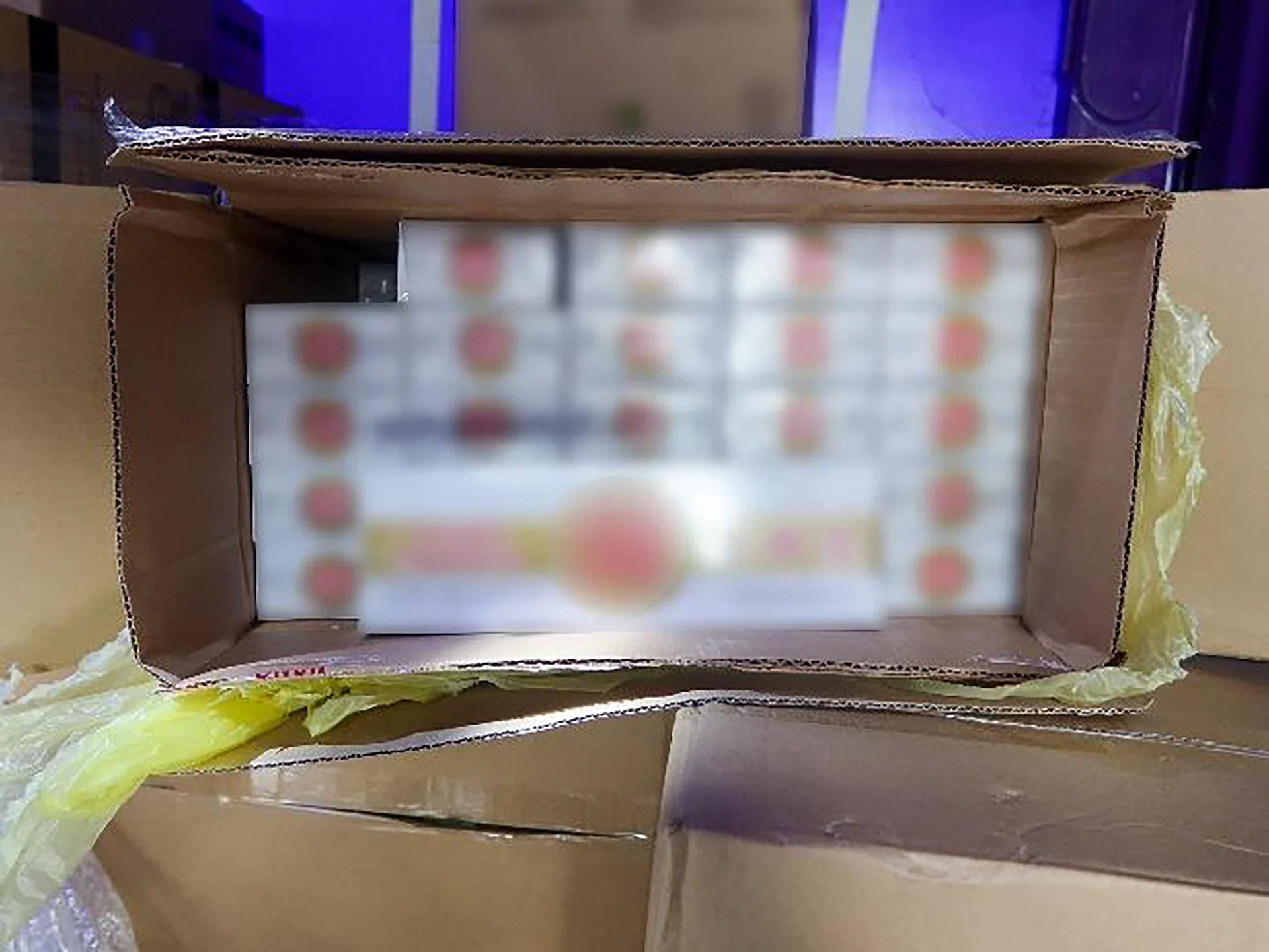 A total of 7,500 cartons of duty-unpaid cigarettes were seized during the operation in Gul Drive, in Tuas.