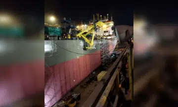 Two workers die at Keppel shipyard after structure collapses, throwing them off scaffolding atop docked vessel
