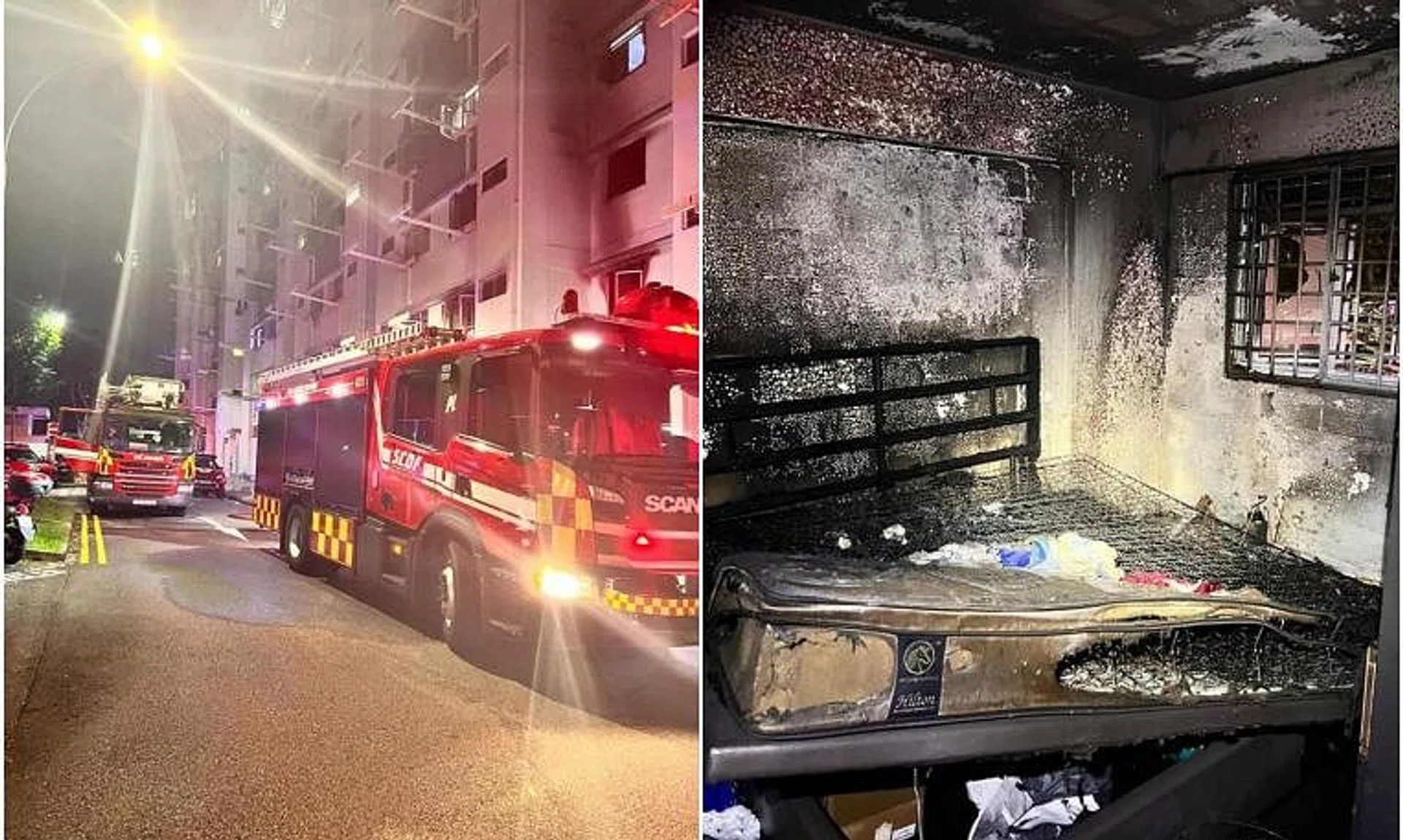 Two police officers had rescued the two toddlers before SCDF personnel arrived. 