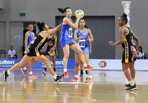 Singapore's netballers in M1 Nations Cup final