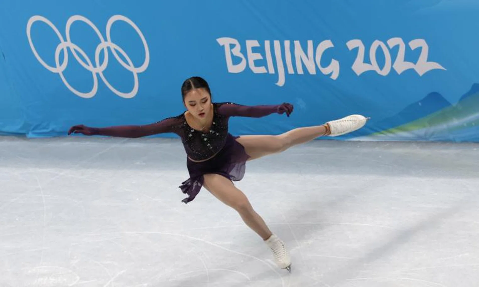 Beverly Zhu, competing for China under the name Zhu Yi, took a tumble at the figure skating and came in last.
