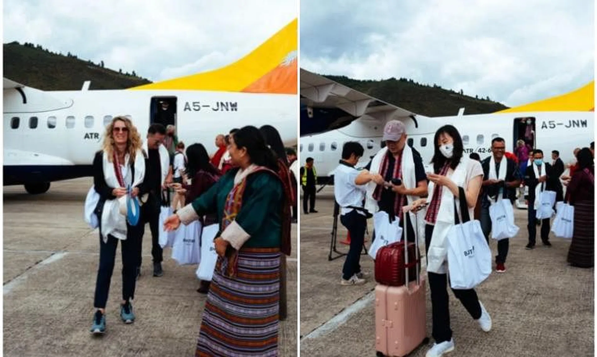 Twenty-three tourists landed in Bhutan on Sept 23 after the Covid-19 pandemic forced it to close its borders for more than two years.