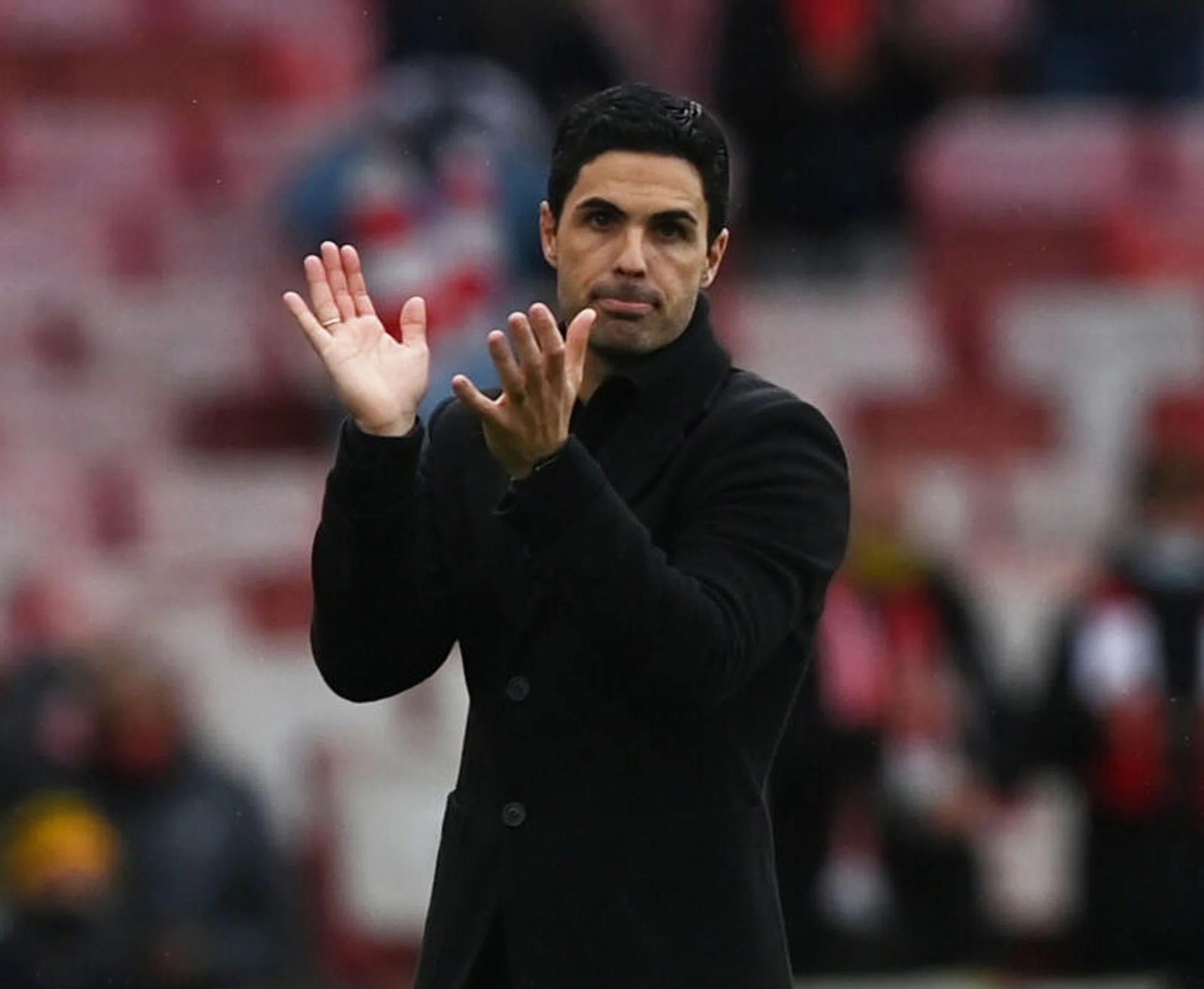 Arsenal manager Mikel Arteta (above) said he has spoken to Bukayo Saka and is confident he will be fine.