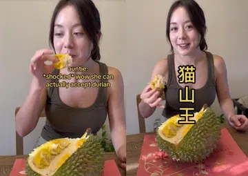 American woman 'acquires taste' for durian after first bite, locals impressed